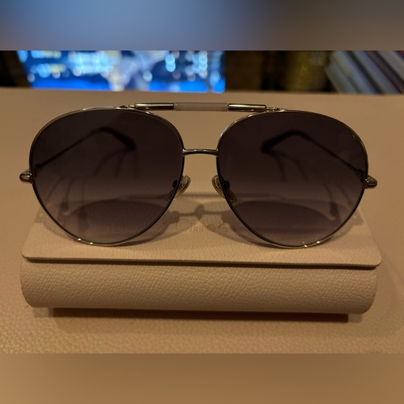 Chloe Ulys Aviator Sunglasses - Picture 5 of 11